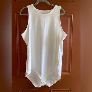 LuLaRoe Hope Bodysuit White 3XL NWOT Double Snap Closure